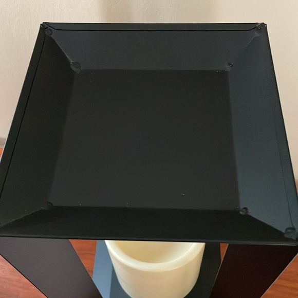 Black metal lantern cream candle lamp warm - Picture 5 of 11